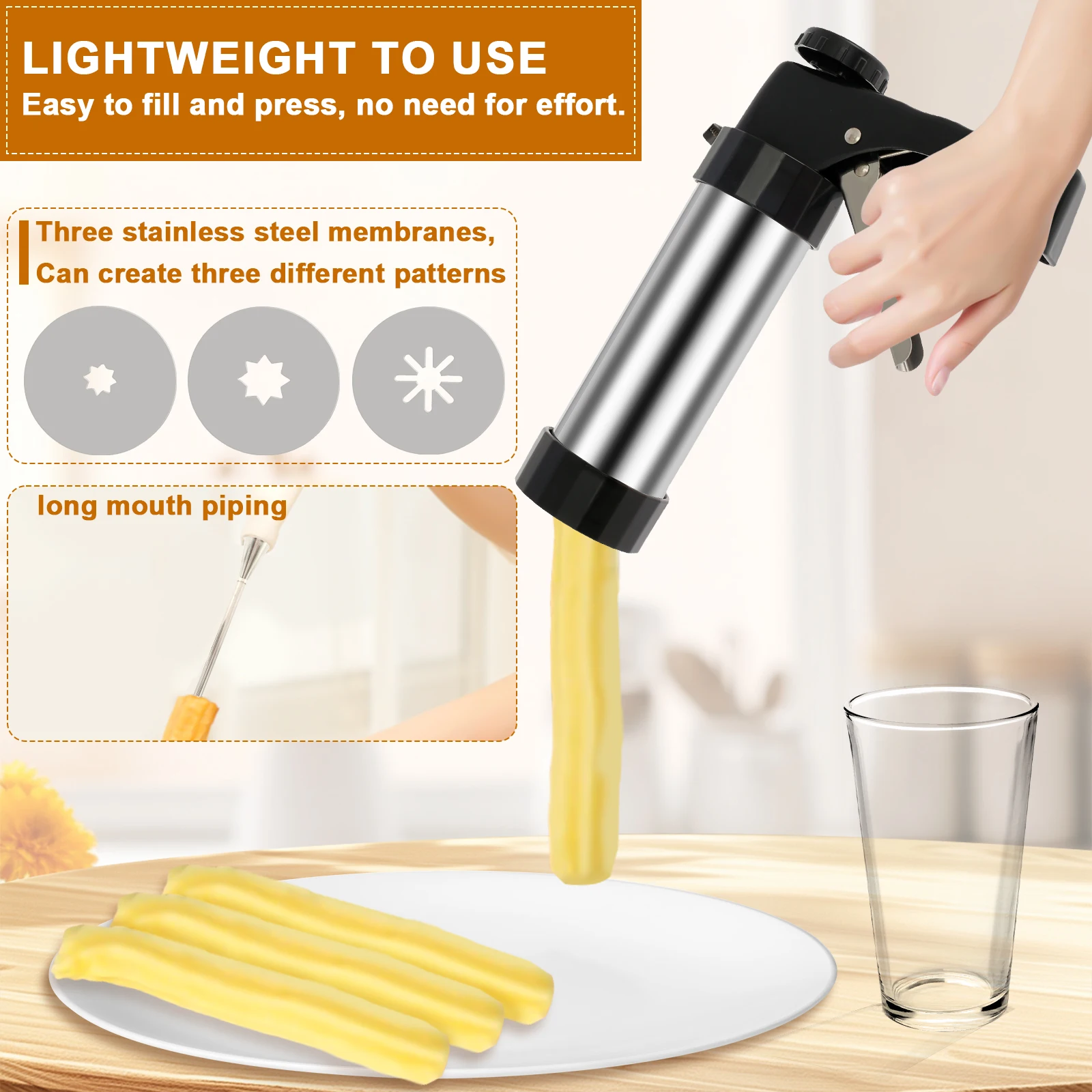 Máquina para fazer churros, ki - Churros Maker Gun avaliação e preço
