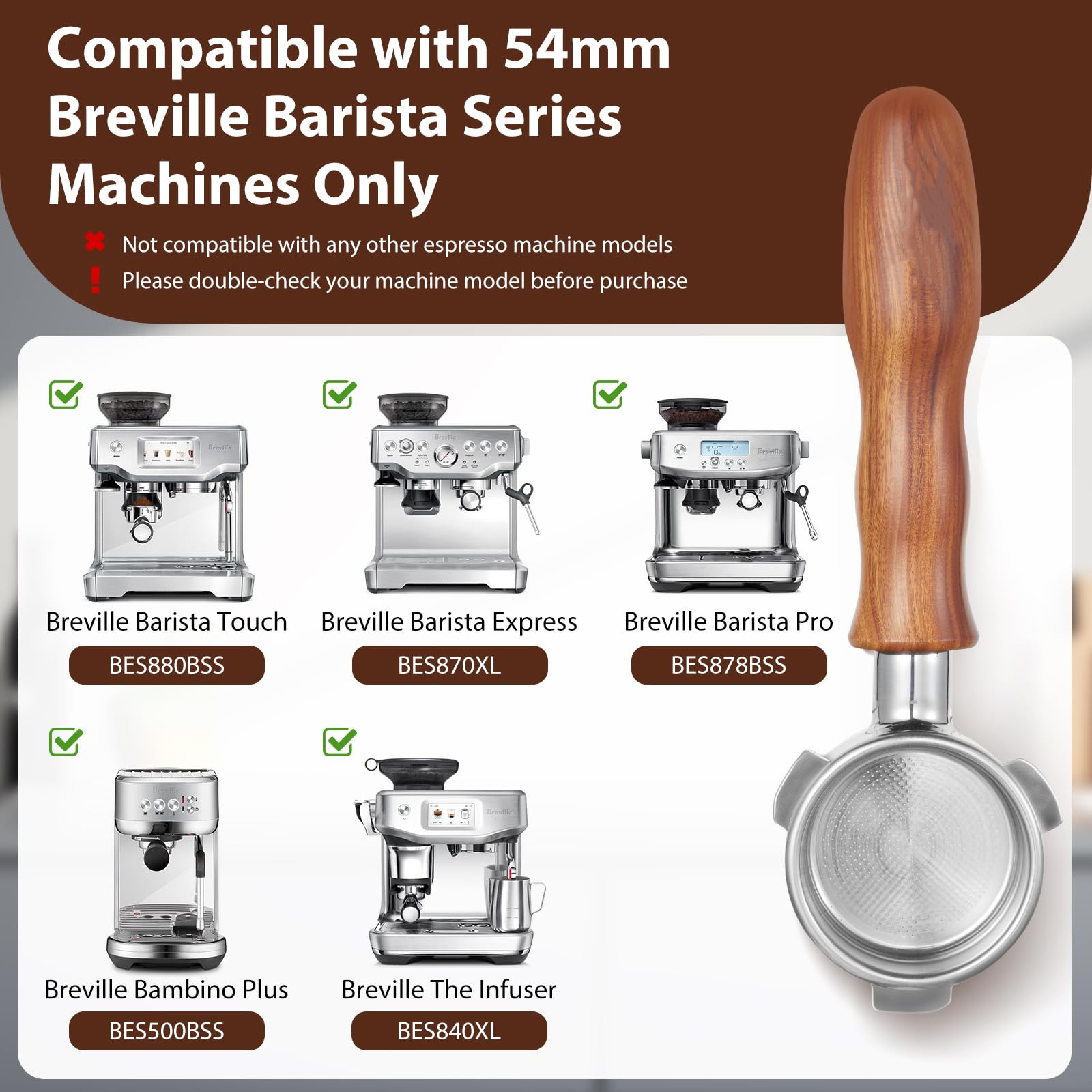 Portafiltro sem fundo de 54 mm - Breville Espresso Barista Touch avaliação e preço